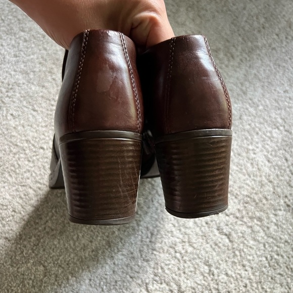 DANSKO Women's Amelia Size EU 38 Brown Leather Zip Block Heel Ankle Boots Zip - Picture 3 of 5